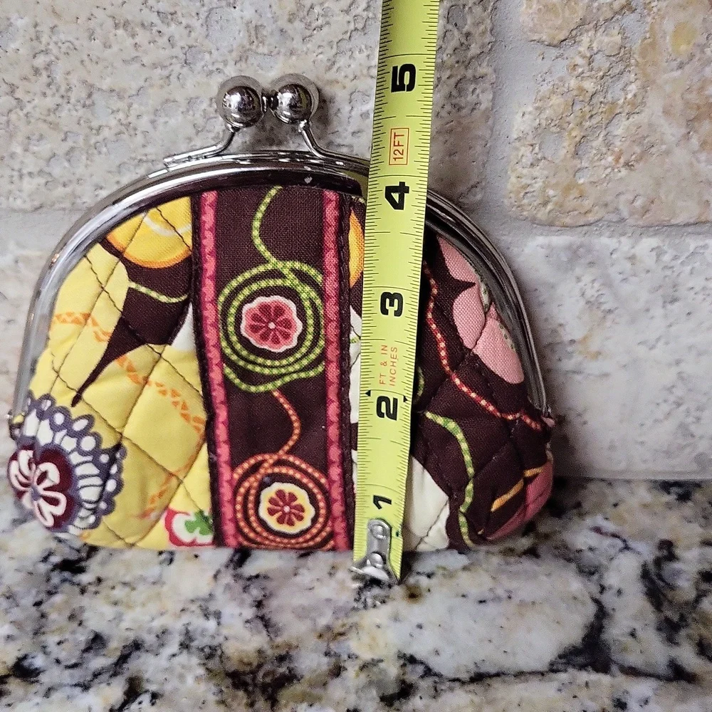Vera Bradley Buttercup Double Kiss Lock Coin Purse - Picture 3 of 9